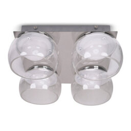 Valuelights Alissa Polished Chrome Ip44 4 Way Clear Glass Integrated Led Ceiling Light - thumbnail 4