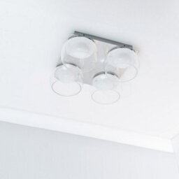 Valuelights Alissa Polished Chrome Ip44 4 Way Clear Glass Integrated Led Ceiling Light - thumbnail 2