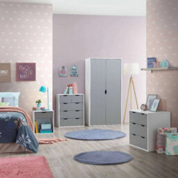 3 Drawer Chest Of Drawers In Grey And White - thumbnail 5