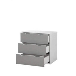 3 Drawer Chest Of Drawers In Grey And White - thumbnail 3