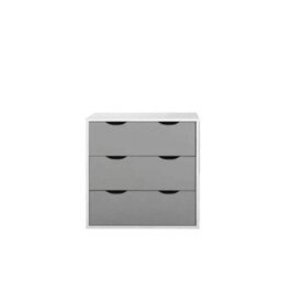 3 Drawer Chest Of Drawers In Grey And White - thumbnail 4
