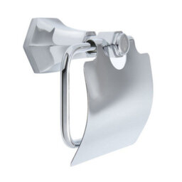 Homestylestore Chrome Art Deco Bathroom Wall Mounted Toilet Roll Paper Holder - thumbnail 2