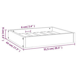 Berkfield Dog Bed 51.5X44X9 Cm Solid Wood Pine - thumbnail 8