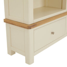 The Furniture Market Marbury Cream Painted Extra Large Grand Double Library Bookcase With 2 Drawers - thumbnail 7
