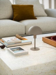 Nordlux Ellen Metal Table Lamp Dome Shade Brown,mains - thumbnail 1