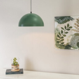 Valuelights Stassi Forest Green Dome Ceiling Pendant Hanging Light Fitting For Living Room Kitchen