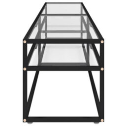 Berkfield Sturdy Tv Cabinet Transparent 200X40X40.5 Cm Tempered Glass - thumbnail 4