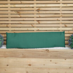 Samuel Alexander Hand Made 6 Seater Rustic Wooden Garden Furniture Set. Table, Bench, Chairs & Green Cushions - thumbnail 9