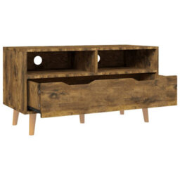 Walplus Tv Cabinet Smoked Oak 90X40X48.5 Cm Engineered Wood - thumbnail 4