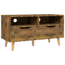 Walplus Tv Cabinet Smoked Oak 90X40X48.5 Cm Engineered Wood - thumbnail 2