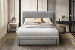 Flintshire Furniture Drury Double 4Ft 6 Grey Bed Frame With Drawers - thumbnail 2