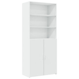 Berkfield Storage Cabinet White 80X42.5X225 Cm Engineered Wood - thumbnail 6