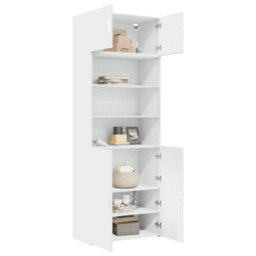 Berkfield Storage Cabinet White 80X42.5X225 Cm Engineered Wood - thumbnail 3