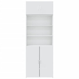 Berkfield Storage Cabinet White 80X42.5X225 Cm Engineered Wood - thumbnail 4