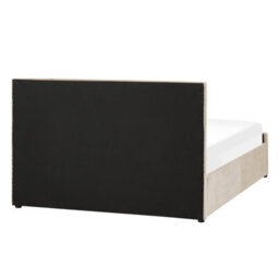 Beliani Ottoman Bed Velvet Rochefort 140 X 200 Cm (Eu Double) Beige - thumbnail 8