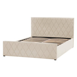 Beliani Ottoman Bed Velvet Rochefort 140 X 200 Cm (Eu Double) Beige - thumbnail 4