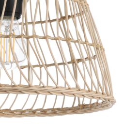 GoodHome Euphonia Natural Rattan Round Lamp Shade (D)30Cm - thumbnail 4