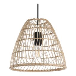 GoodHome Euphonia Natural Rattan Round Lamp Shade (D)30Cm - thumbnail 2