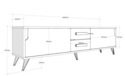 Decorotika Decorotik Tex Tv Stand  For Tv's Up To 70 Inch White And Anthracite - thumbnail 4
