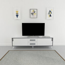 Decorotika Decorotik Tex Tv Stand  For Tv's Up To 70 Inch White And Anthracite - thumbnail 2