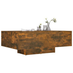 Berkfield Modern Coffee Table Smoked Oak 85X55X31 Cm Engineered Wood - thumbnail 4