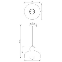 Milagro Harald Pendant Lamp 1Xe27 A Stylish Hand Made 30Cm Lamp In Matt White With Luxurious Gold Detail - thumbnail 4