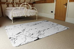 Benjamin Tate Design Thin Black Marble Designer Special Soft Home Rug - thumbnail 3