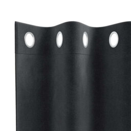 Berkfield Modern Blackout Curtains With Eyelets 2 Pcs Dark Grey Velvet - thumbnail 5