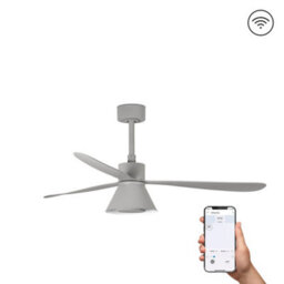 Luminosa Lighting Luminosa Amelia 132Cm Tuya Smart Ceiling Fan Led Cone Grey - thumbnail 1