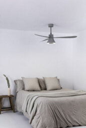 Luminosa Lighting Luminosa Amelia 132Cm Tuya Smart Ceiling Fan Led Cone Grey - thumbnail 2
