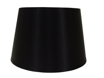 "K Living 14"" Satin Drum Ceiling Table Lamp Shade - Black" - image 1
