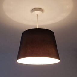 "K Living 14"" Satin Drum Ceiling Table Lamp Shade - Black" - thumbnail 2