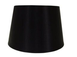 "K Living 14"" Satin Drum Ceiling Table Lamp Shade - Black" - thumbnail 1