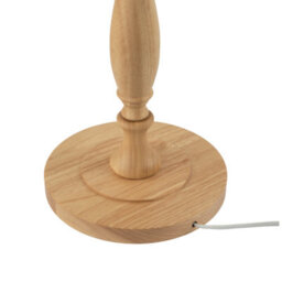 Happy Homewares Traditional Oak Wood Floor Lamp Base With Sleek Triple Segment Design - thumbnail 5