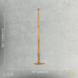 Happy Homewares Traditional Oak Wood Floor Lamp Base With Sleek Triple Segment Design - thumbnail 7