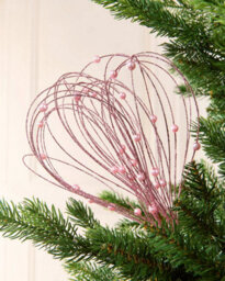WeRChristmas 39 Cm Pink Glitter Nest Christmas Decoration Pick - thumbnail 2
