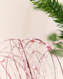 WeRChristmas 39 Cm Pink Glitter Nest Christmas Decoration Pick - thumbnail 5