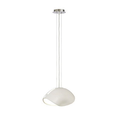 Luminosa Lighting Luminosa Pasion Oval Pendant 3 Light E27, Gloss White/polished Chrome - image 1