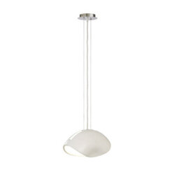 Luminosa Lighting Luminosa Pasion Oval Pendant 3 Light E27, Gloss White/polished Chrome