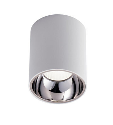 Luminosa Lighting Luminosa Mig Led Round Surface Mounted Anti-Glare Downlight, White, 4000K