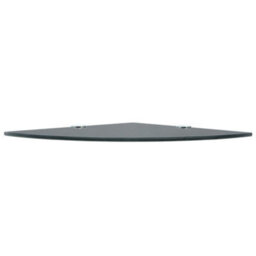 Vidaxl Corner Shelf With Chrome Supports Glass Black 25X25 Cm - thumbnail 3