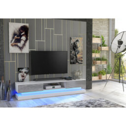 Creative Furniture Bloom Tv Unit 180Cm - White & Grey Gloss Doors - thumbnail 6