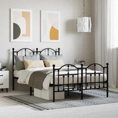 Berkfield Metal Bed Frame With Headboard And Footboard Black 120X190 Cm - image 1