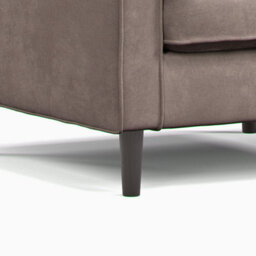 Furnishings For Less UK Eden Pewter Chenille Fabric Boxed Arm Single Seater Armchair - thumbnail 4