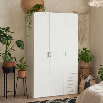 Wyld Haus Munich White Wooden 3 Doors 3 Drawers 5 Shelves - image 1