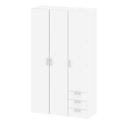 Wyld Haus Munich White Wooden 3 Doors 3 Drawers 5 Shelves - thumbnail 3