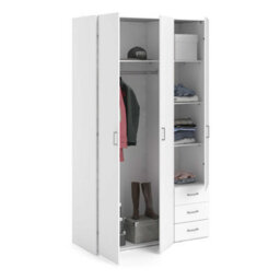 Wyld Haus Munich White Wooden 3 Doors 3 Drawers 5 Shelves - thumbnail 7