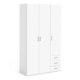 Wyld Haus Munich White Wooden 3 Doors 3 Drawers 5 Shelves - thumbnail 4