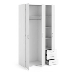 Wyld Haus Munich White Wooden 3 Doors 3 Drawers 5 Shelves - thumbnail 6