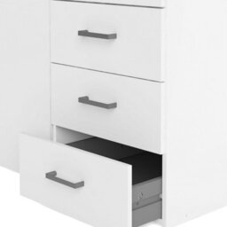 Wyld Haus Munich White Wooden 3 Doors 3 Drawers 5 Shelves - thumbnail 9